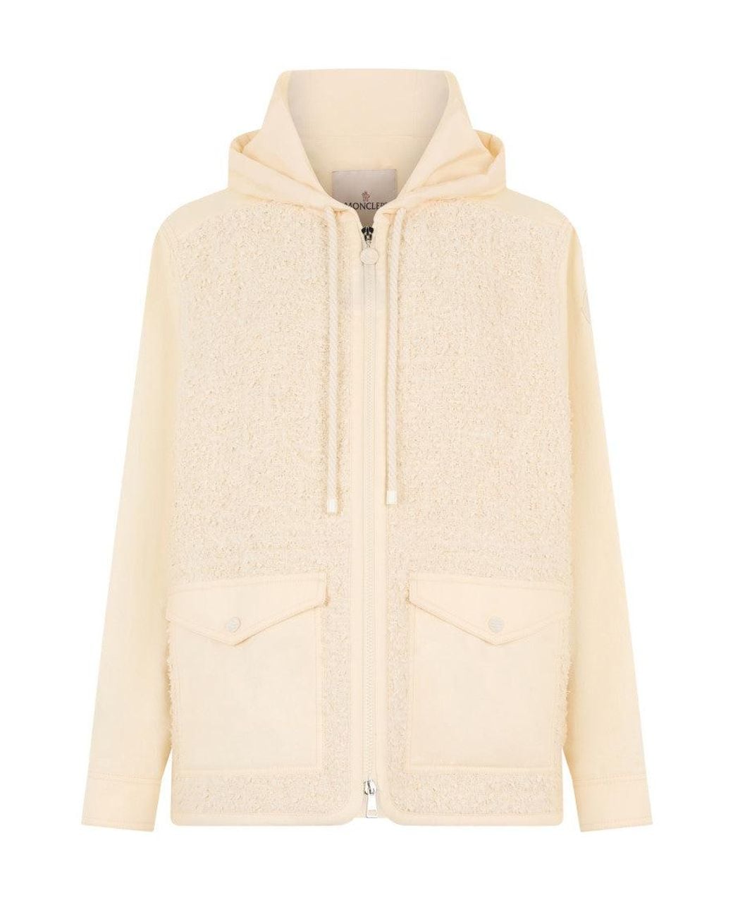 Moncler Natural Off Textured Hood Jacket