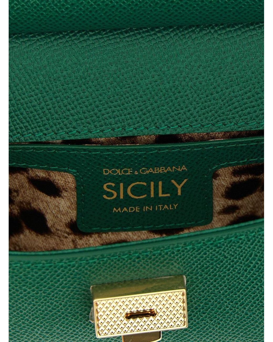 Dolce & Gabbana Green Sicily Mini Satchel