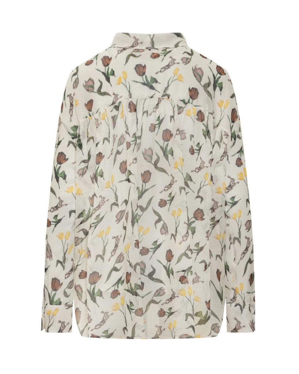 Marni White Silk Button-Up Shirt