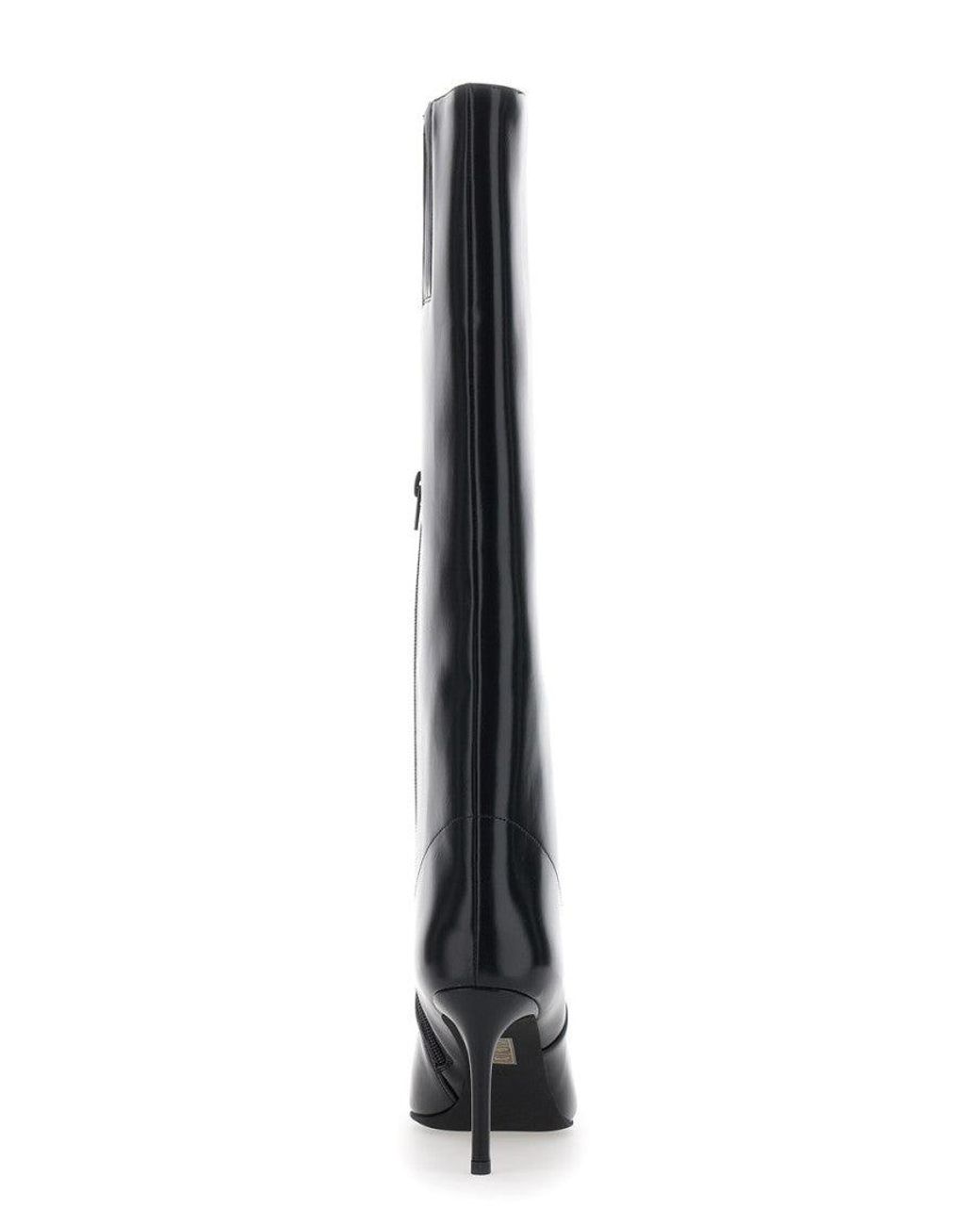 Jeffrey Campbell Black Leather Arsen Boots