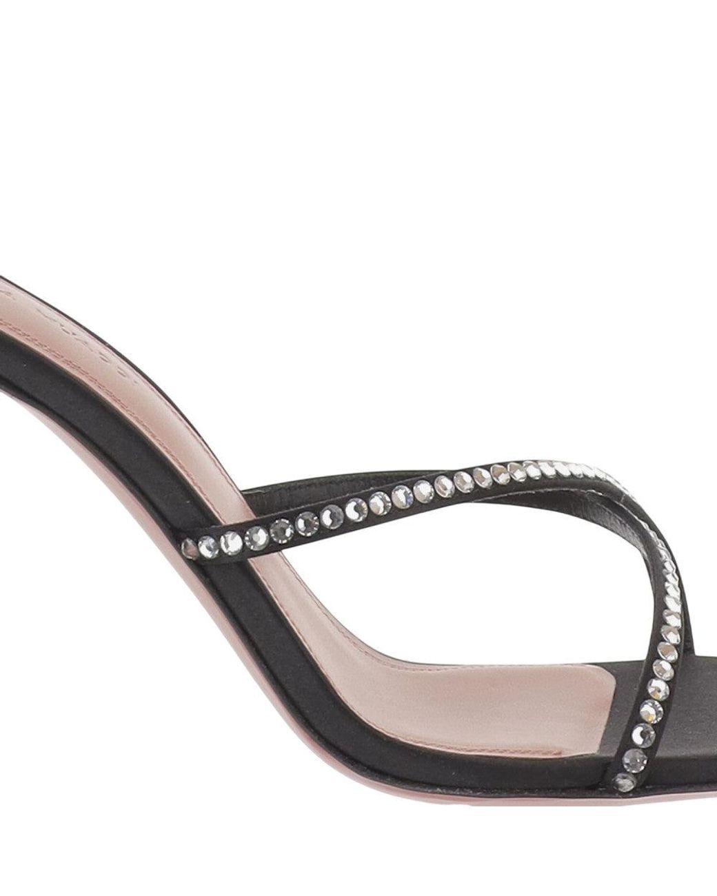 AMINA MUADDI Metallic Embellished Sally Heels