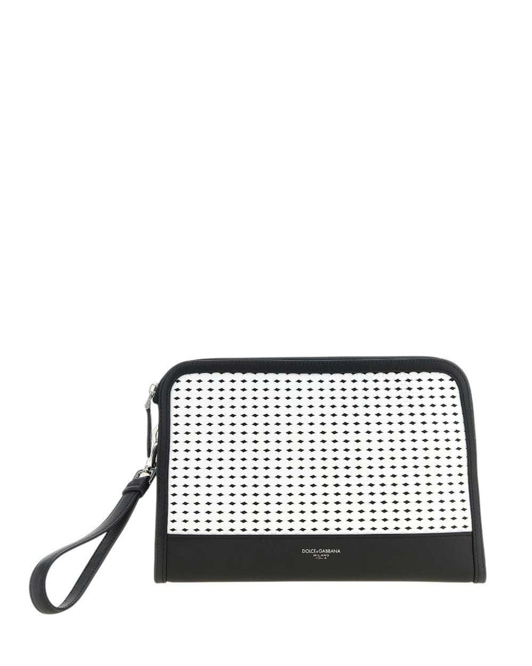 Dolce & Gabbana Blackwhite Atene Medium Clutch for men