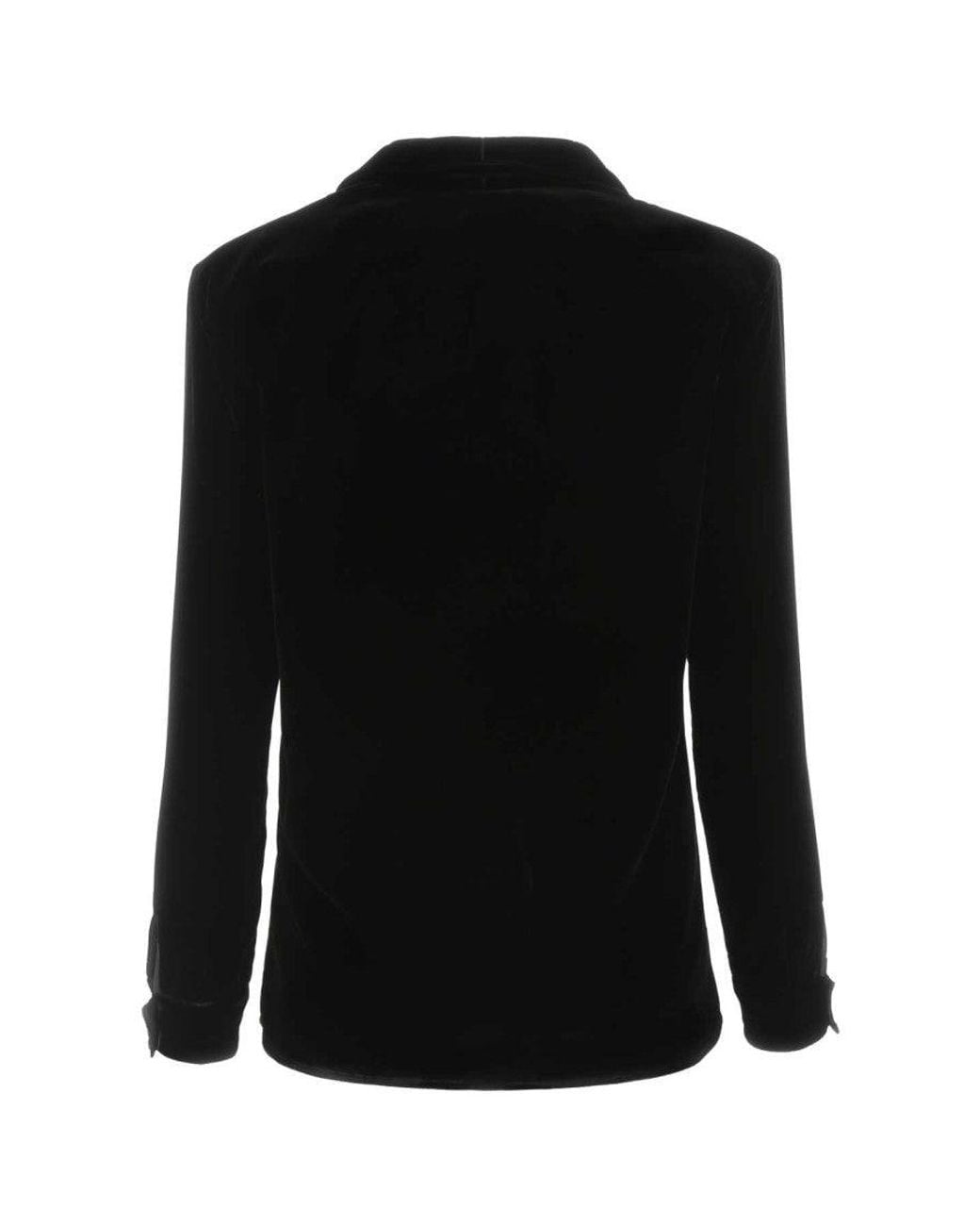 Saint Laurent Black Velvet Blouse