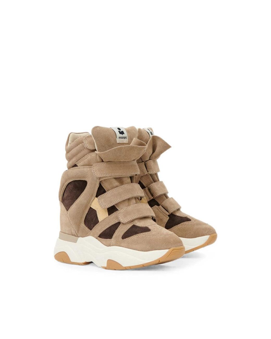 Isabel Marant Natural Color Block Sneakers