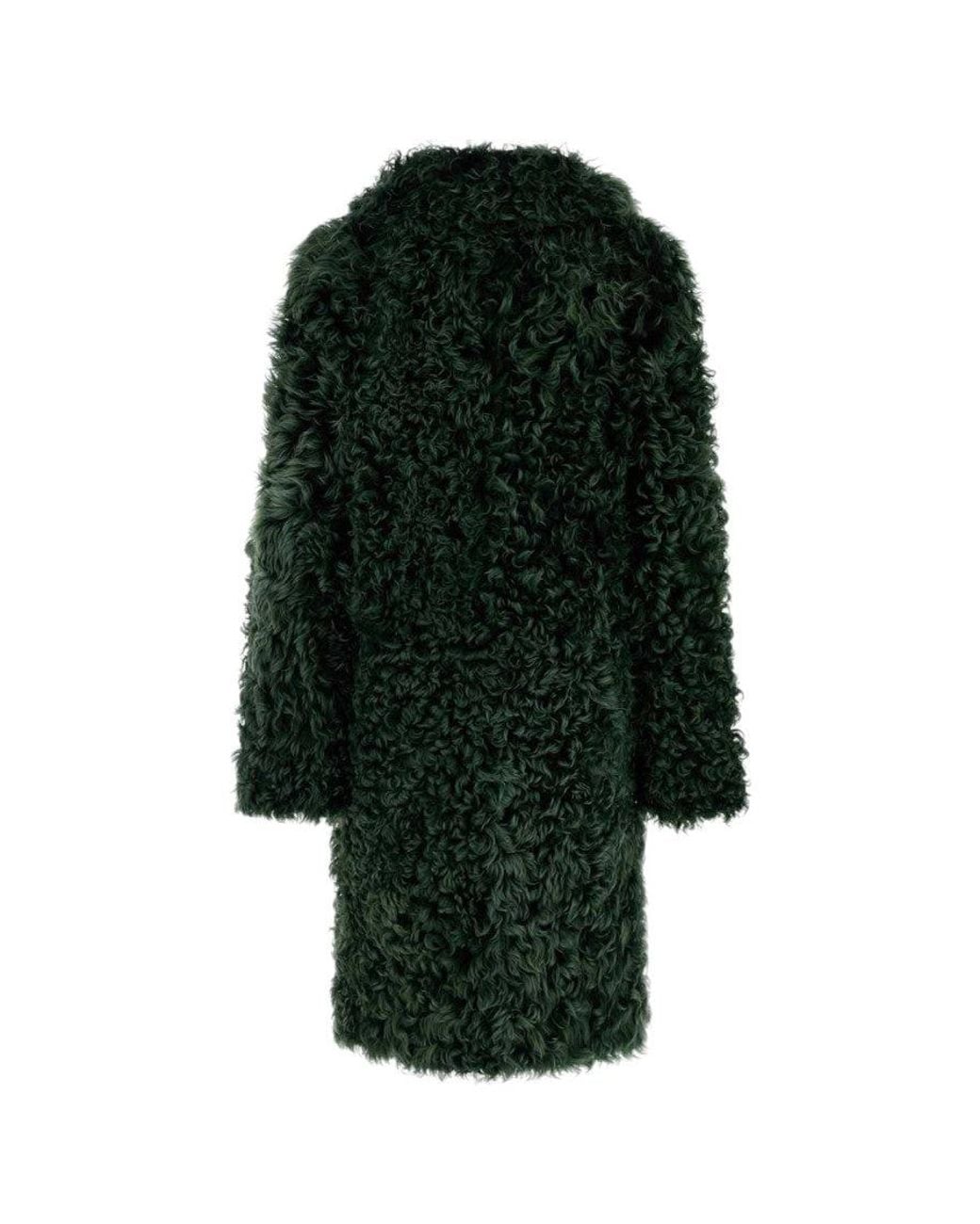 Prada Green Textured V Neck Jacket