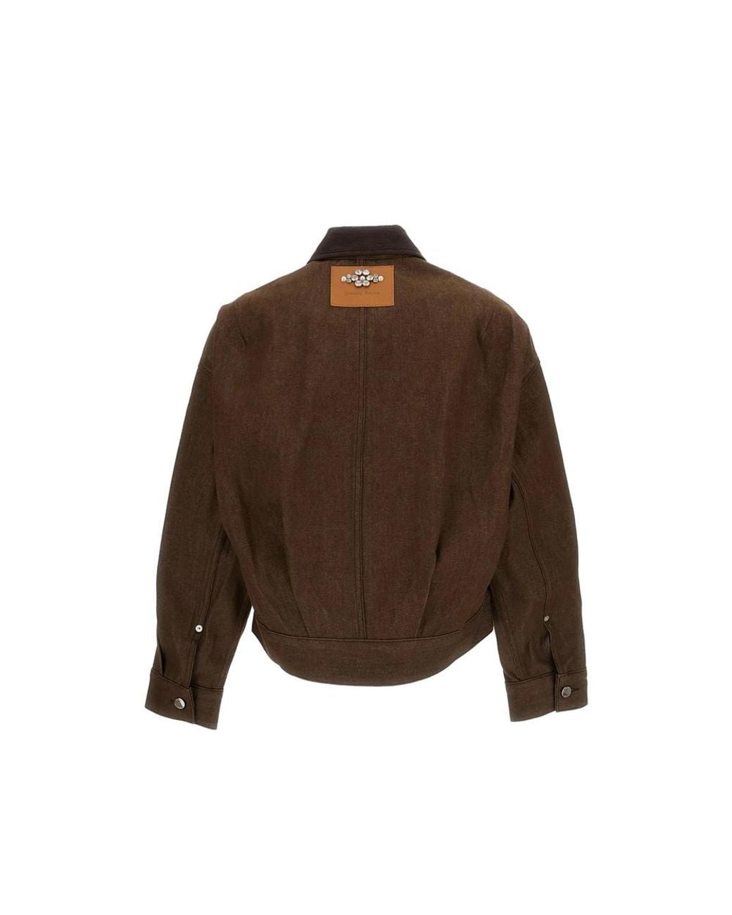 Simone Rocha Brown Shirt Collar Jacket