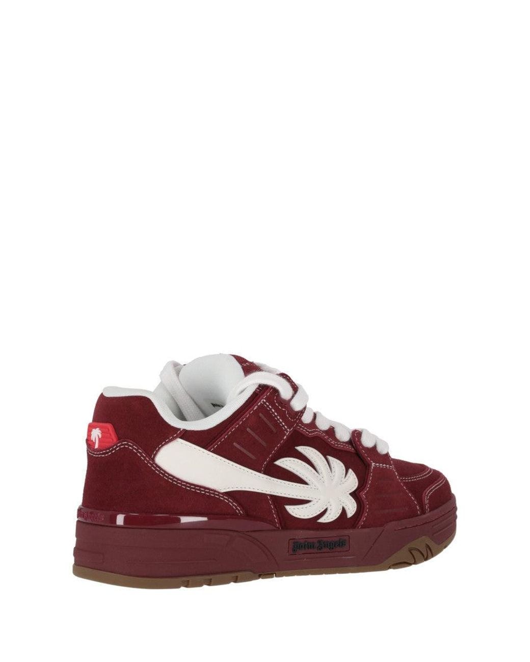 Palm Angels Red Venice Suede Low-Top Sneakers for men