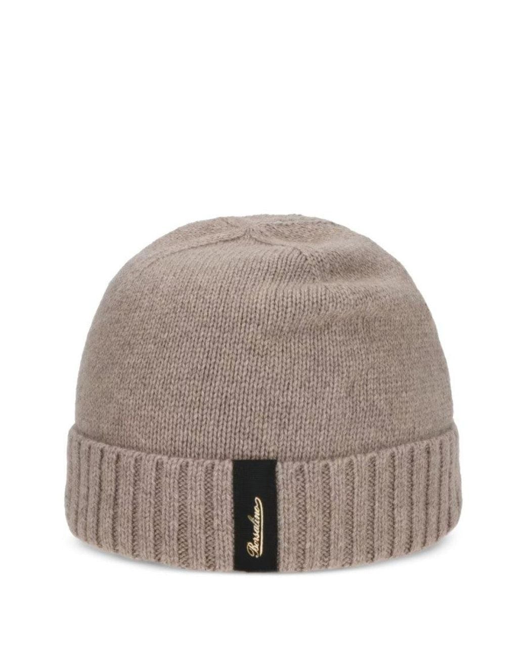 Borsalino Gray Light Logo Beanie Cap