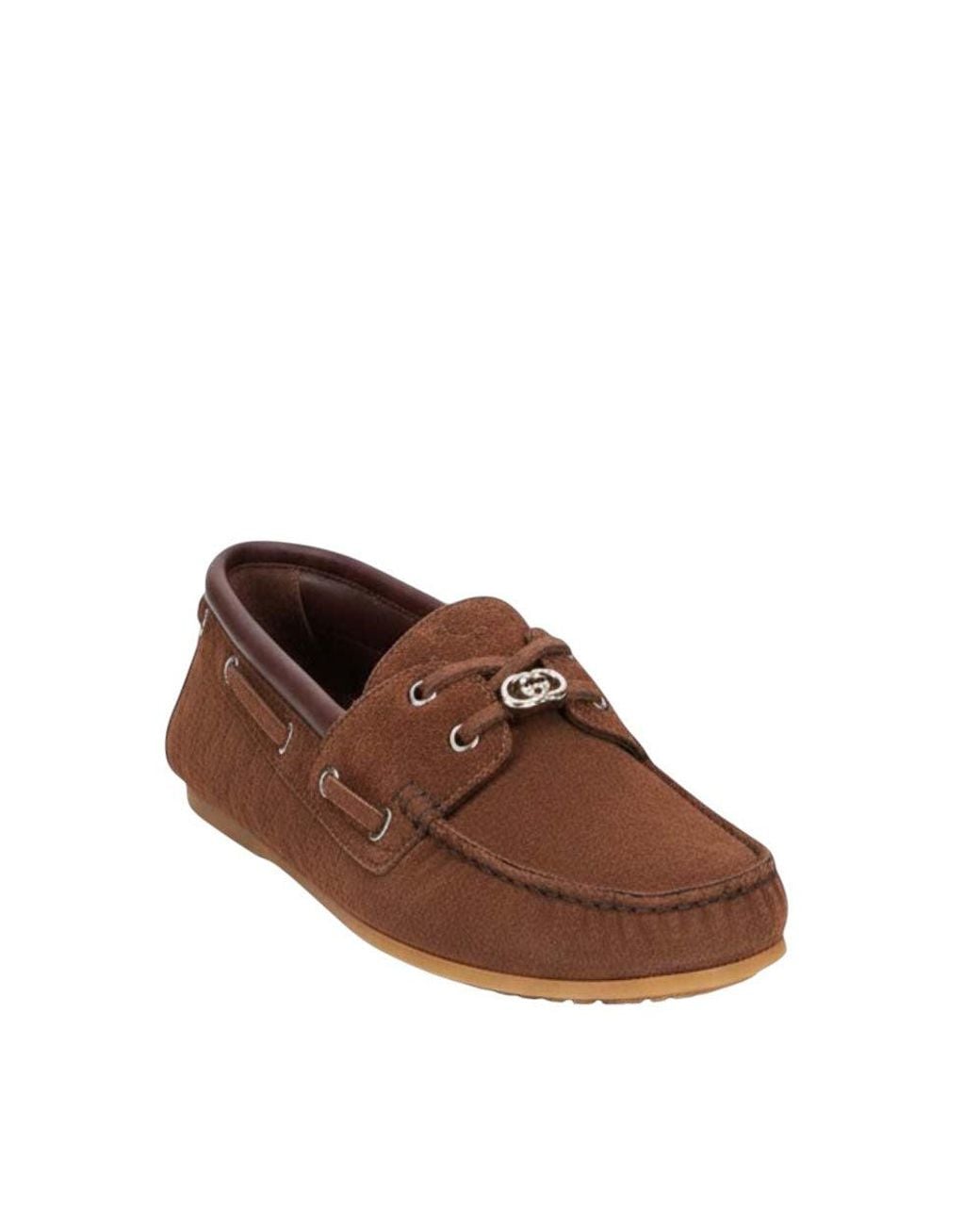 Gucci Brown Logo Loafers