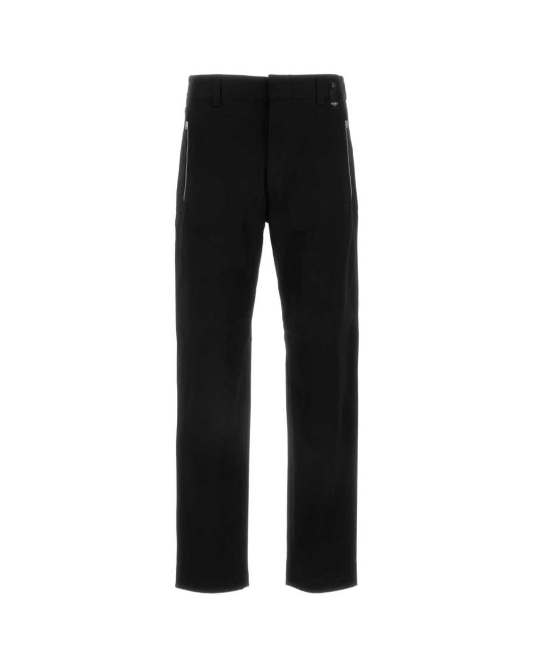 Fendi Black Pants With Logo for men