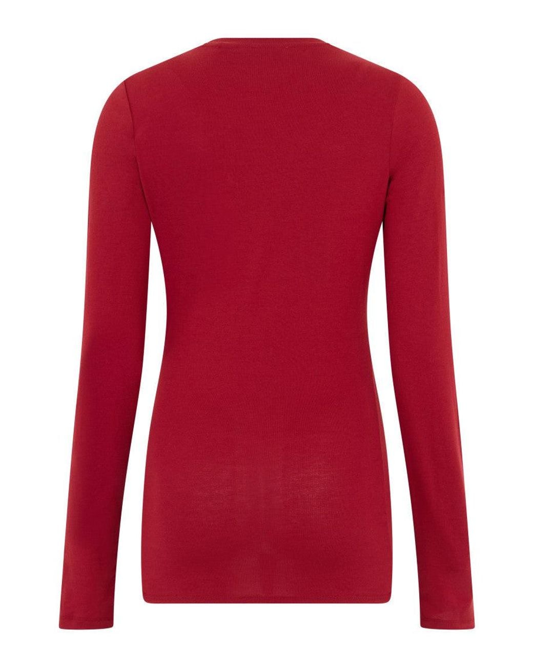 Ludovic de Saint Sernin Red Logo Crew Neck Top