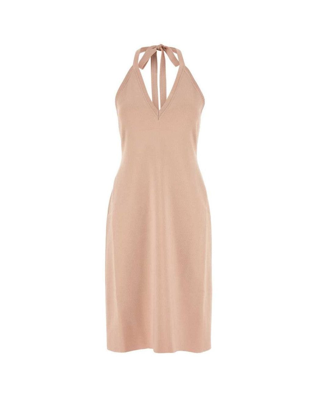 Ferragamo White Stretch Viscose Blend Dress
