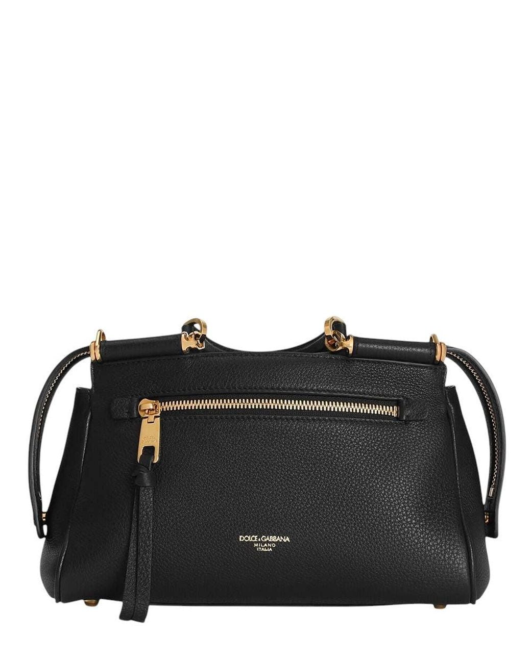 Dolce & Gabbana Black Vittoria Mini Satchel