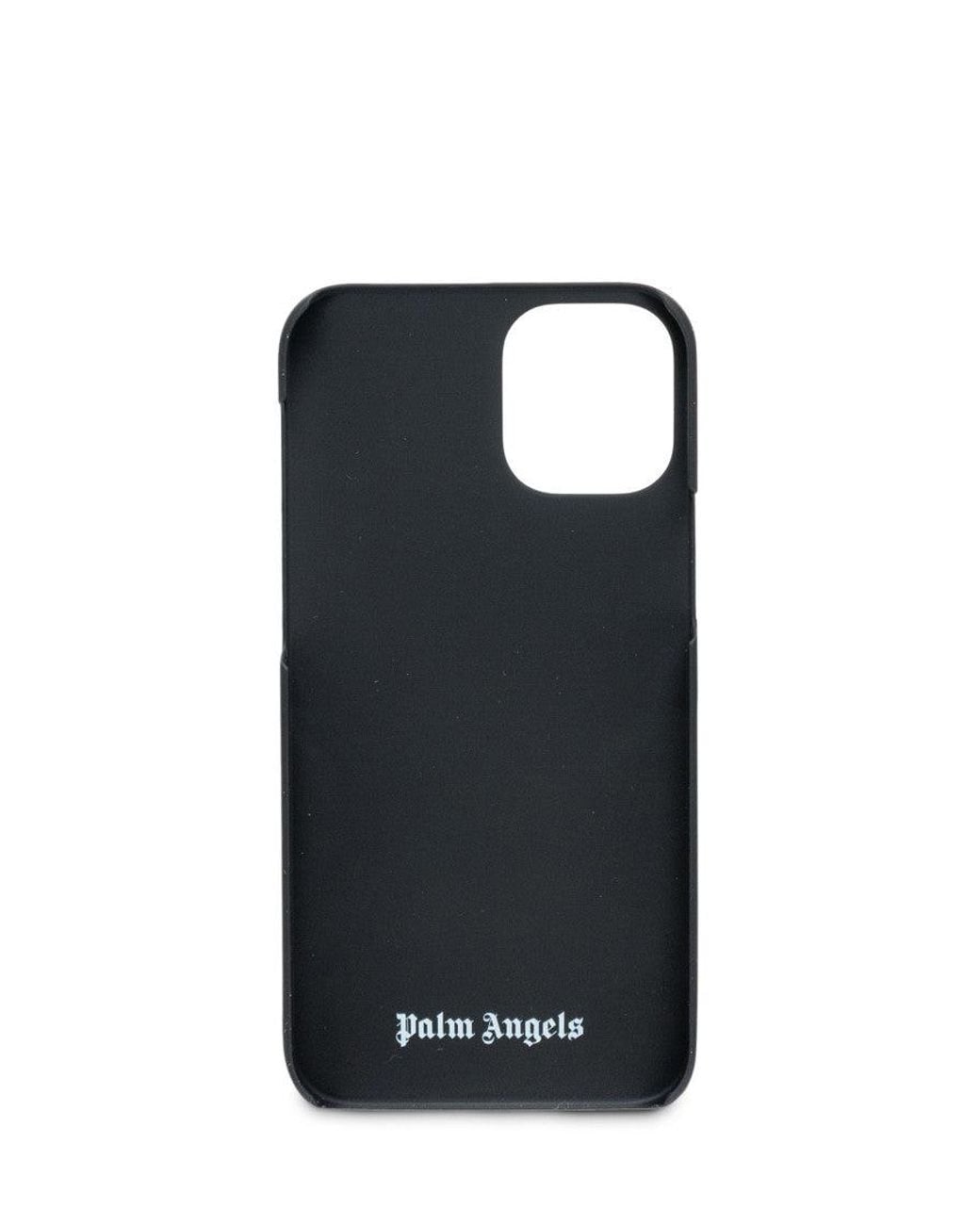 Palm Angels Black Cover Ipone 12 Mini Case for men