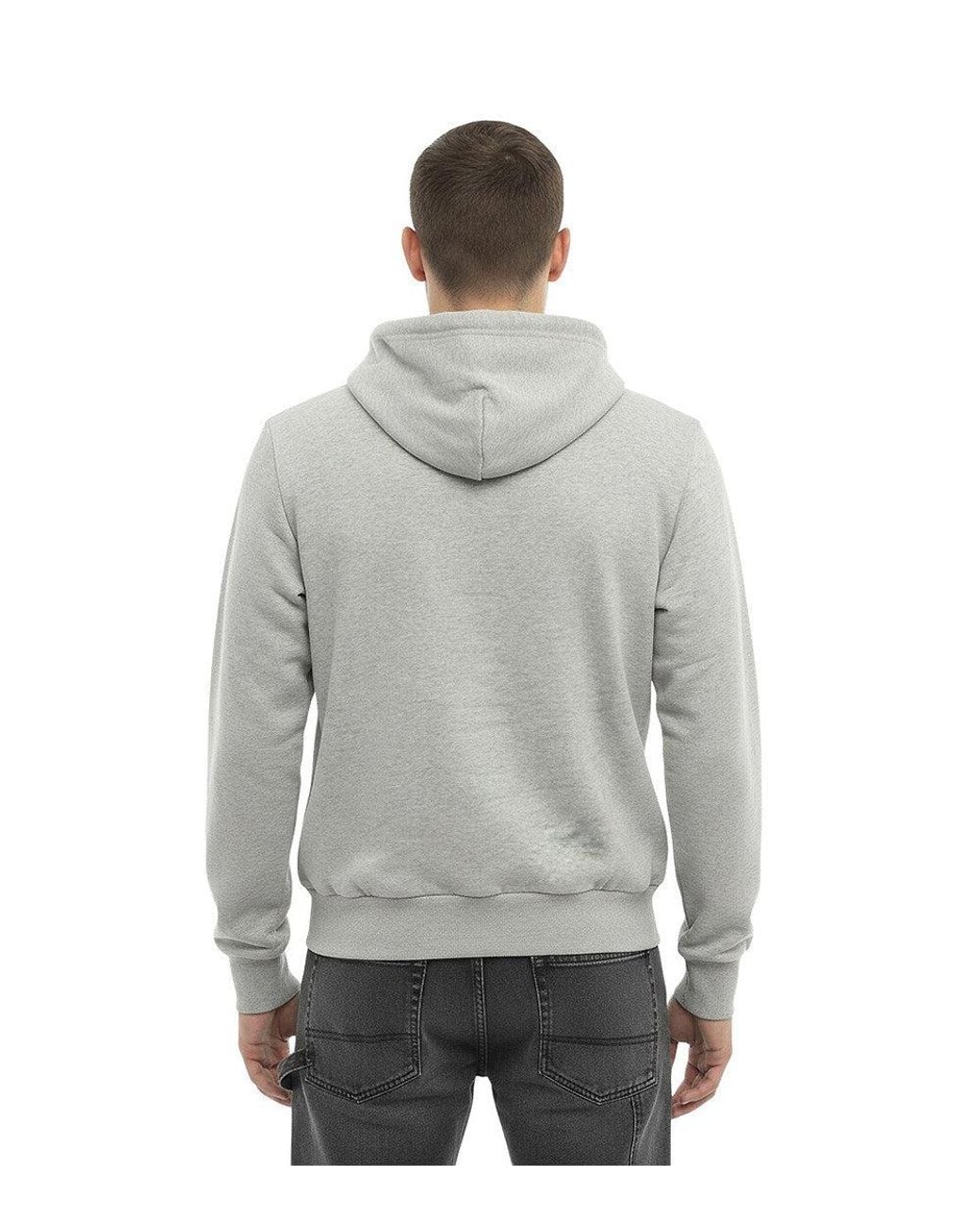 DIESEL Gray Light Logo Hoodie for men