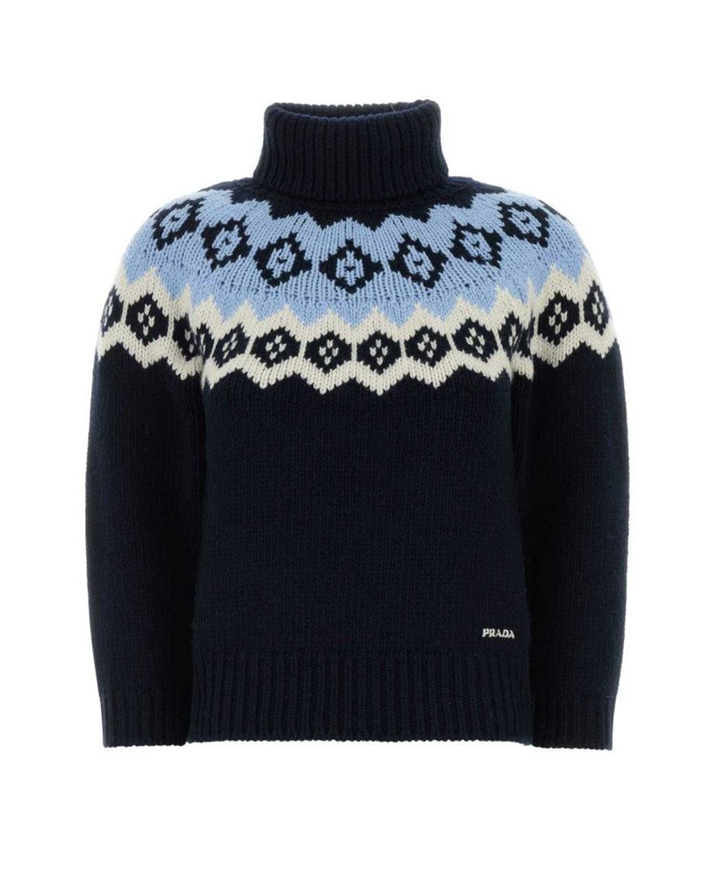 Prada Black Knitted Turtle Neck Sweater