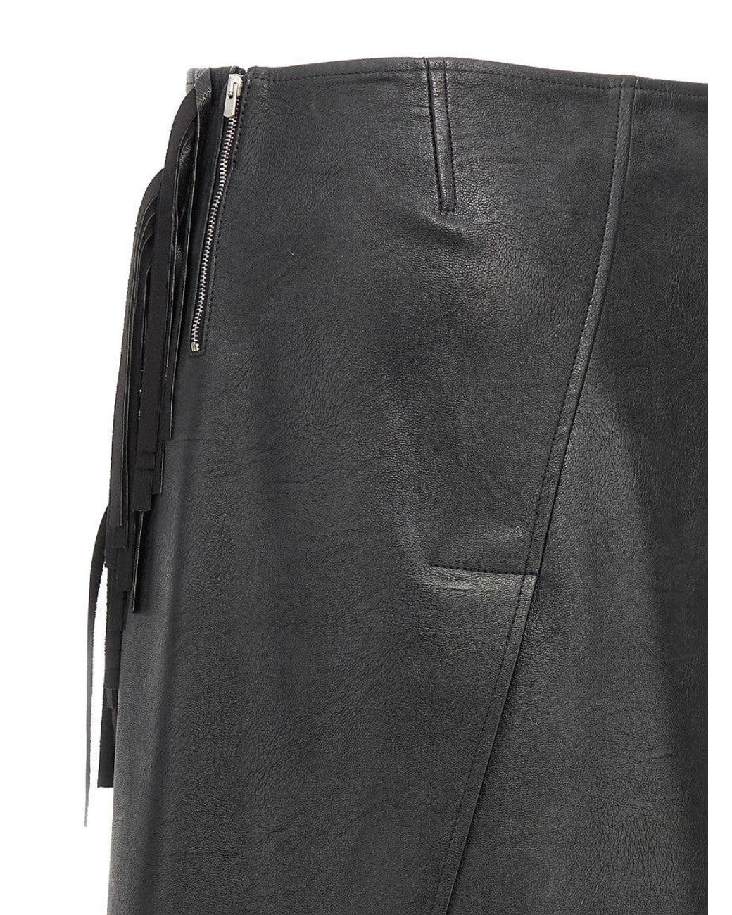 Stella McCartney Gray Fringed Alter Mat Skirt With Side Closure