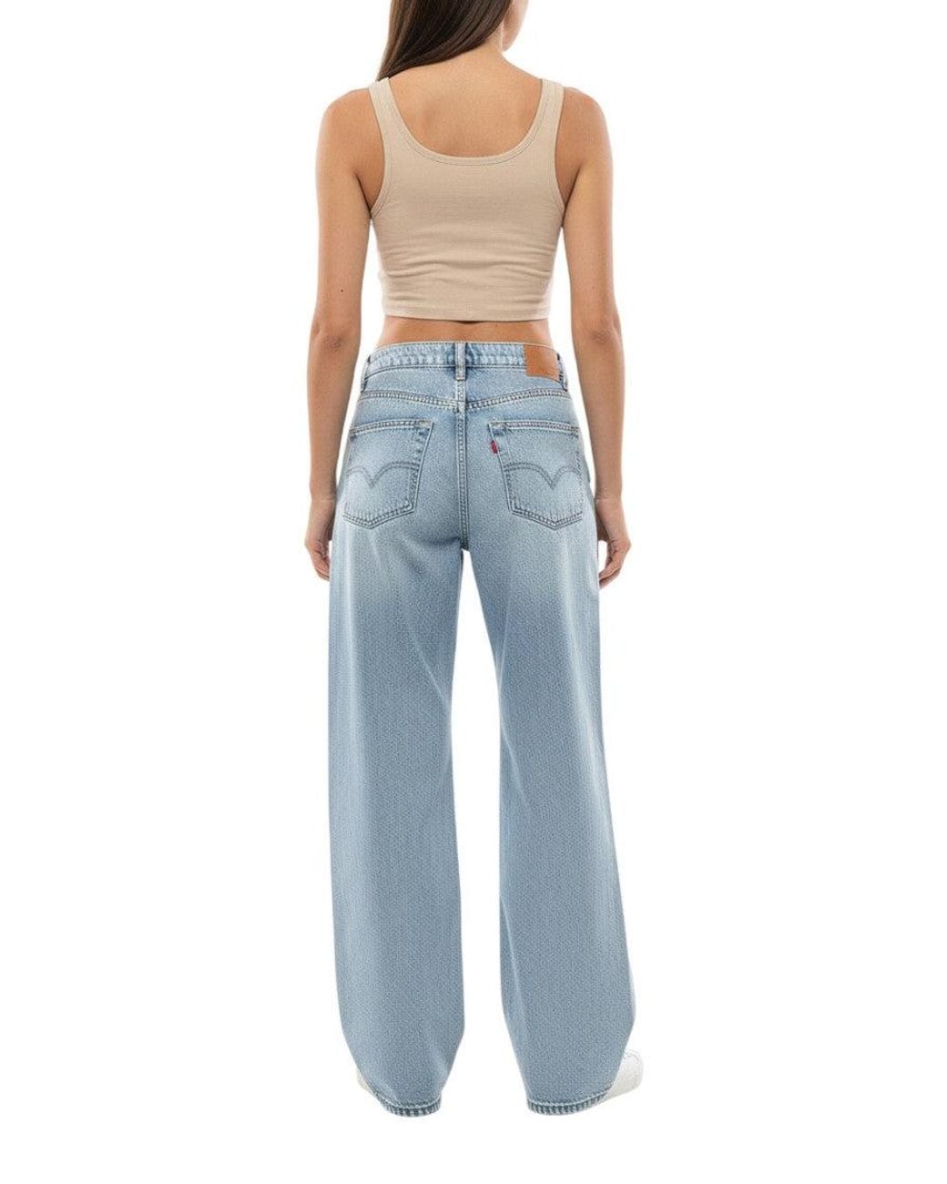 DIESEL Blue Flared Mid Rise Jeans