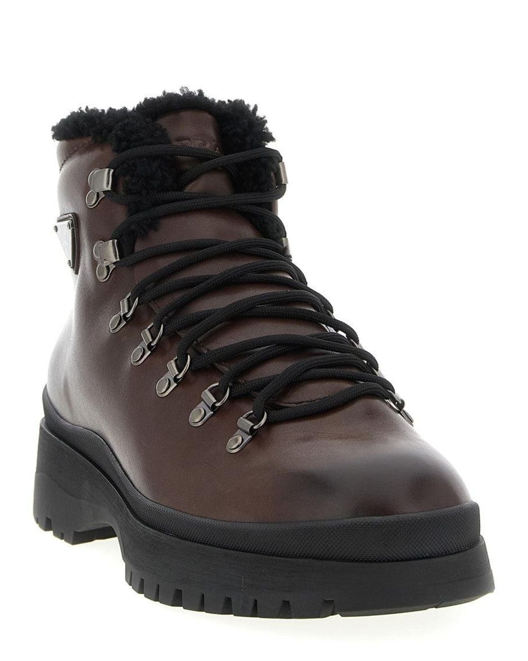 Prada Brown Brixxen Ankle Boots for men