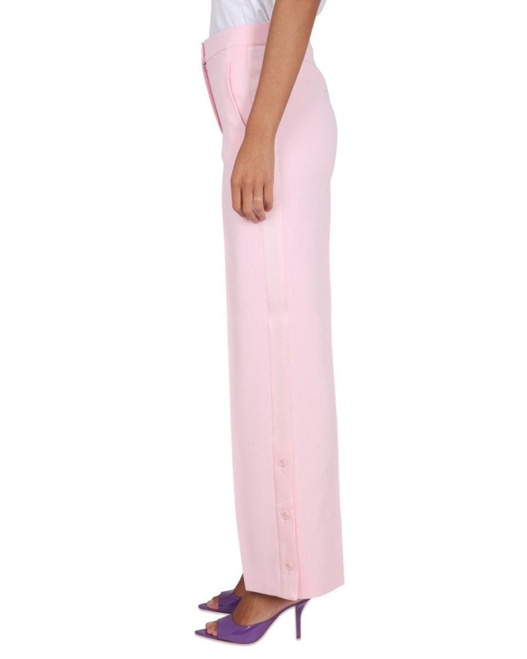 Moschino Pink Tailored Flat Front Pants