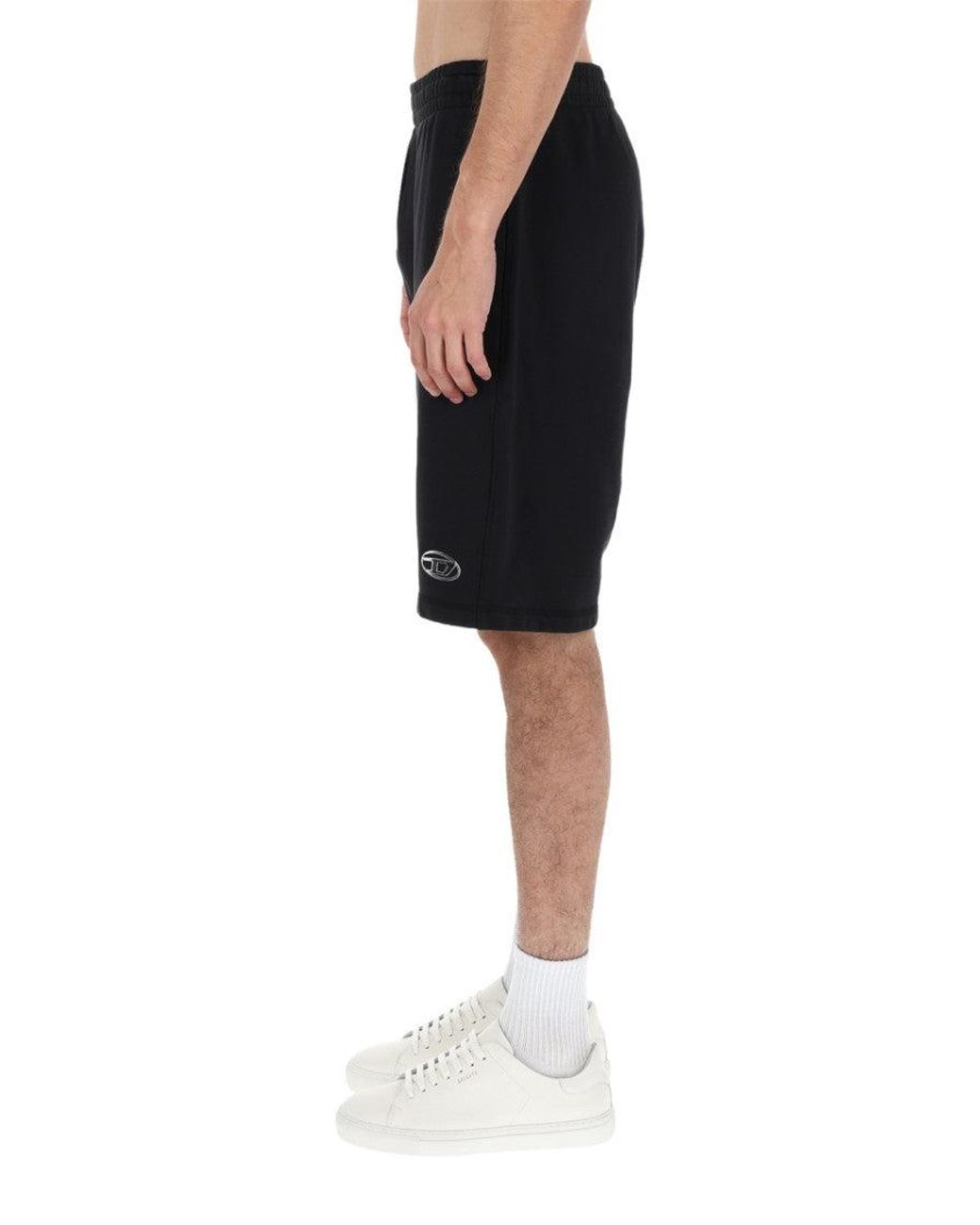DIESEL Black Logo Shorts for men
