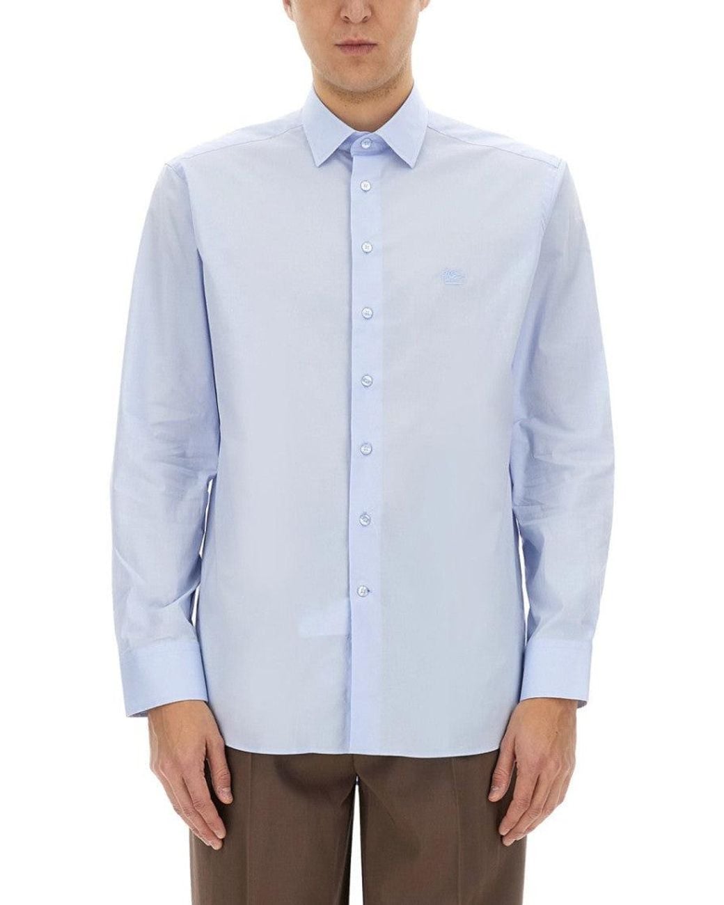 Etro Blue Light Regular Shirt for men
