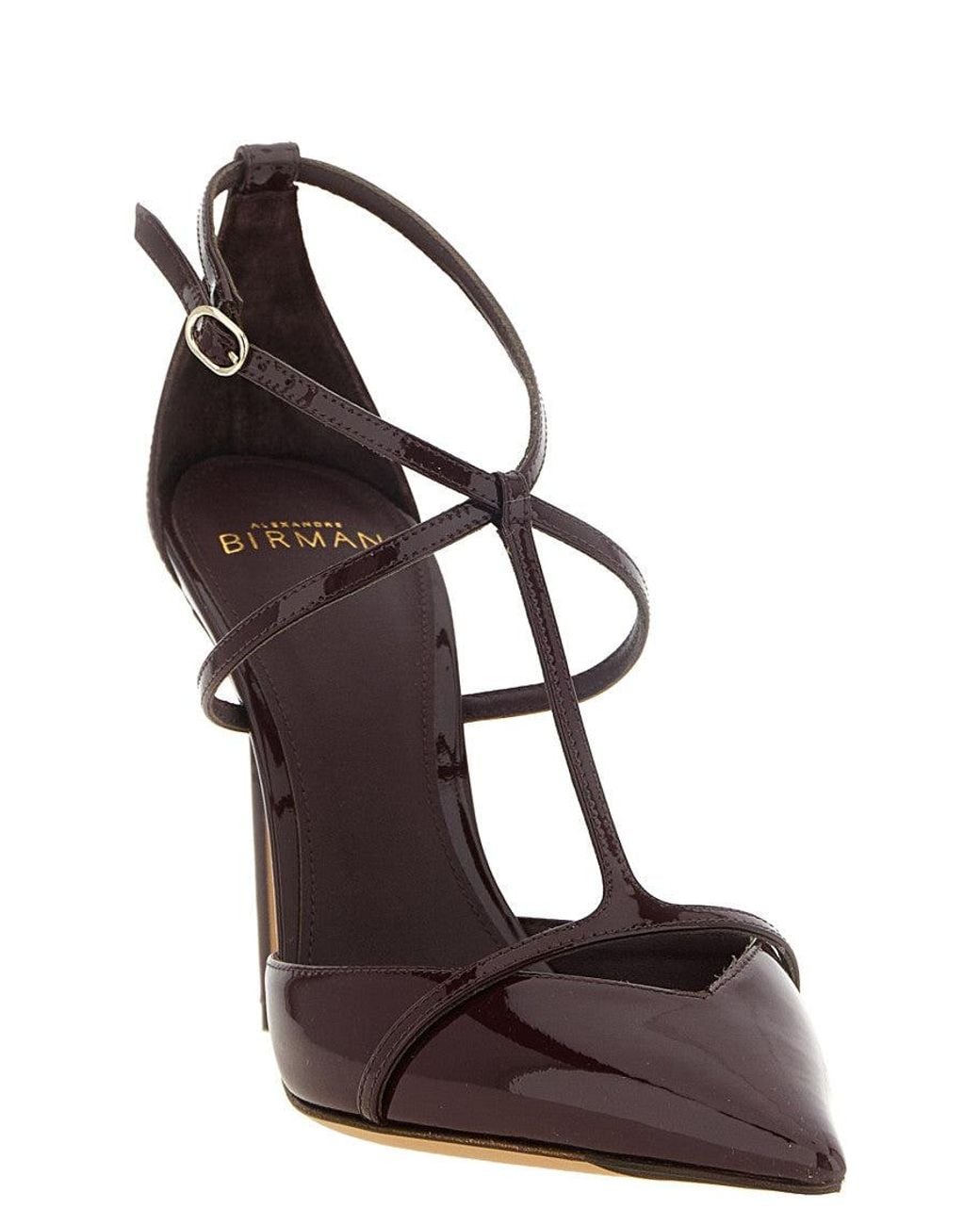 Alexandre Birman Red Serena Leather Pumps