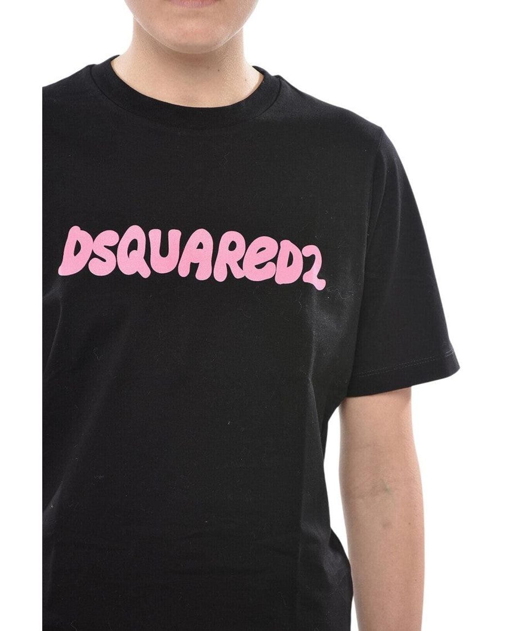 DSquared² Black Logo Crew Neck T-Shirt