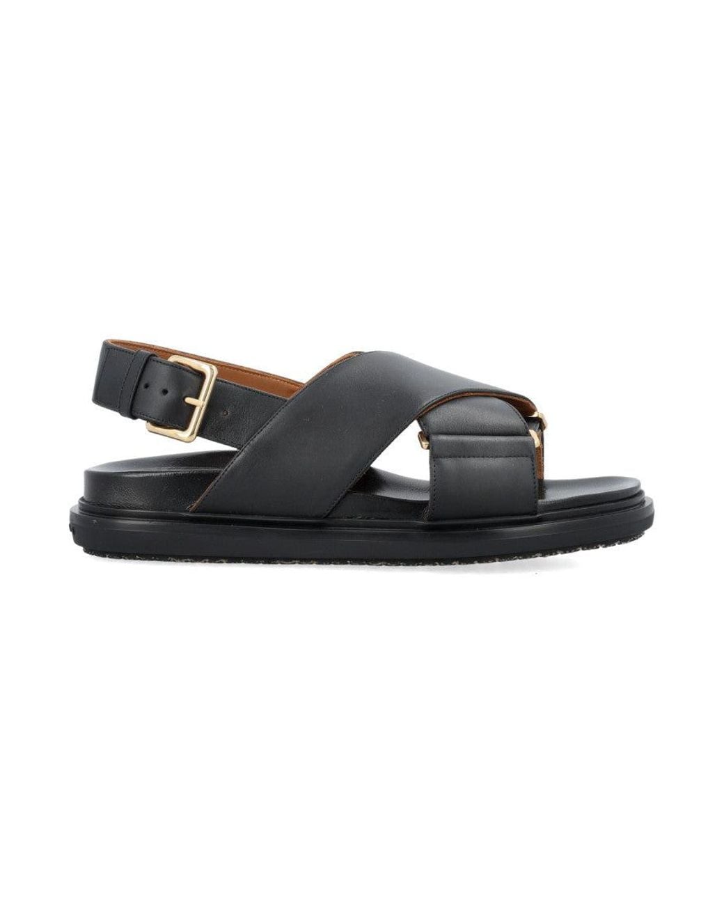 Marni Black Strappy Sandals For