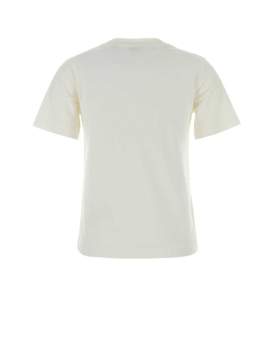 Burberry White Logo Crew Neck T-Shirt