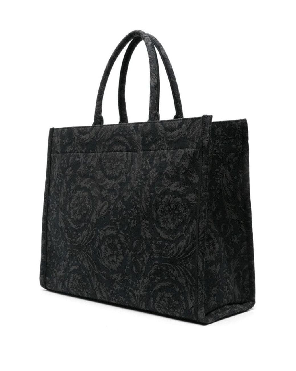 Versace Black Barocco Athena Tote Bag for men