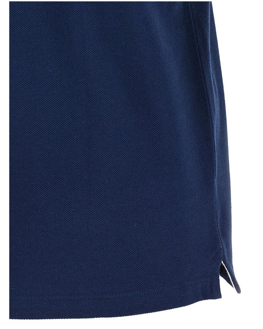 Valentino Blue Embroidery 'Vg' Polo for men