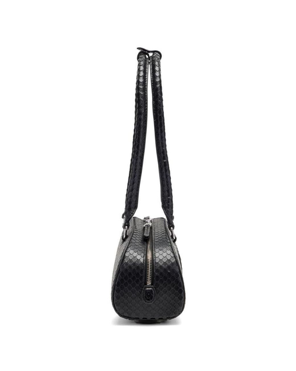 DIESEL Black 1Dr Dome-Elongated Large Shoulder Bag