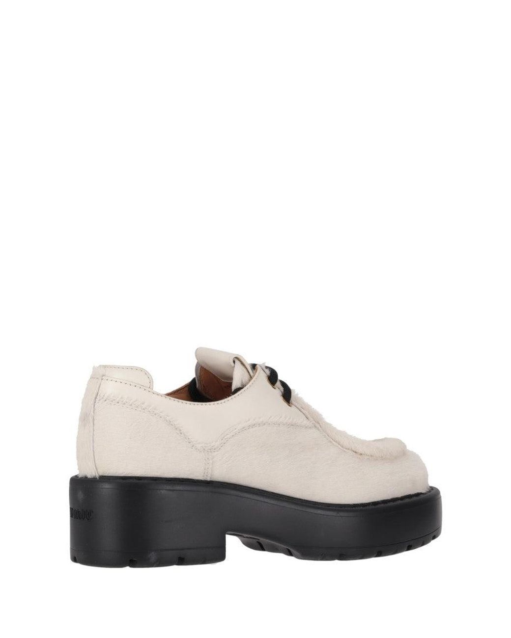 Miu Miu White Leather Dress Shoes