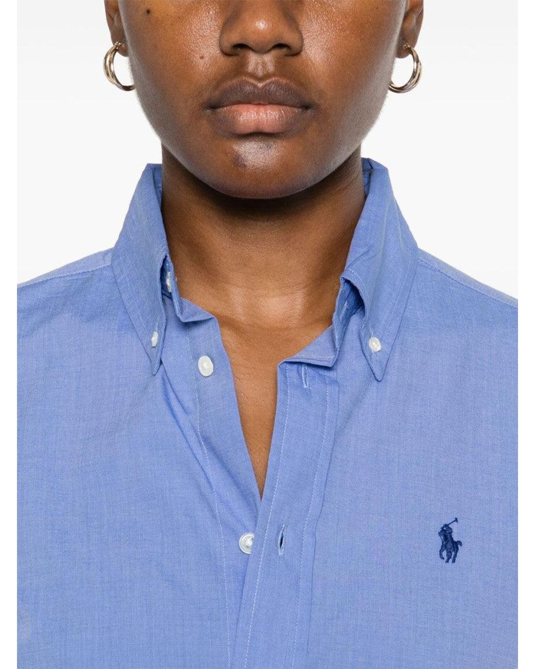 Polo Ralph Lauren Blue Polo Pony-Embroidered Shirt