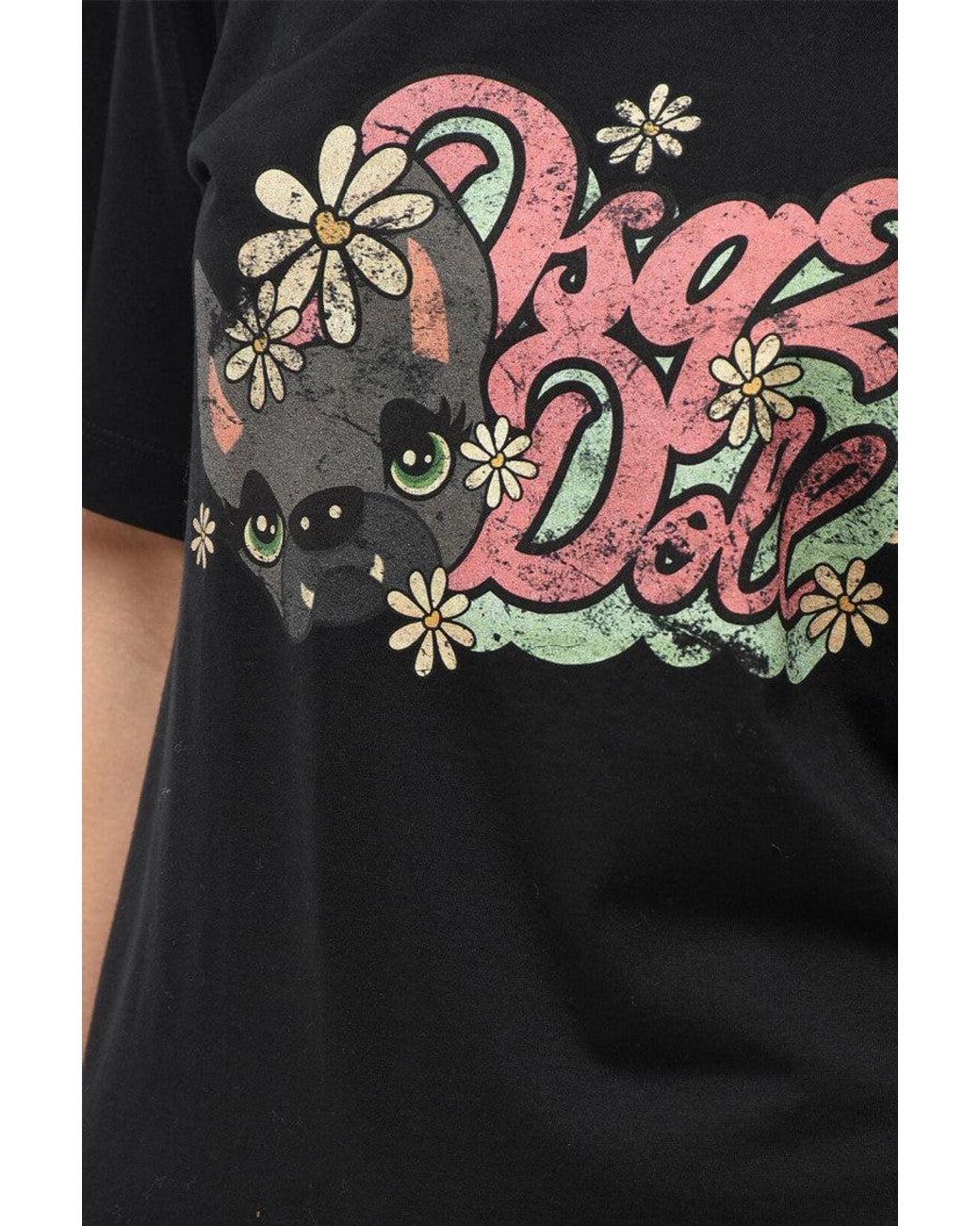 DSquared² Black Graphic Crew Neck T-Shirt