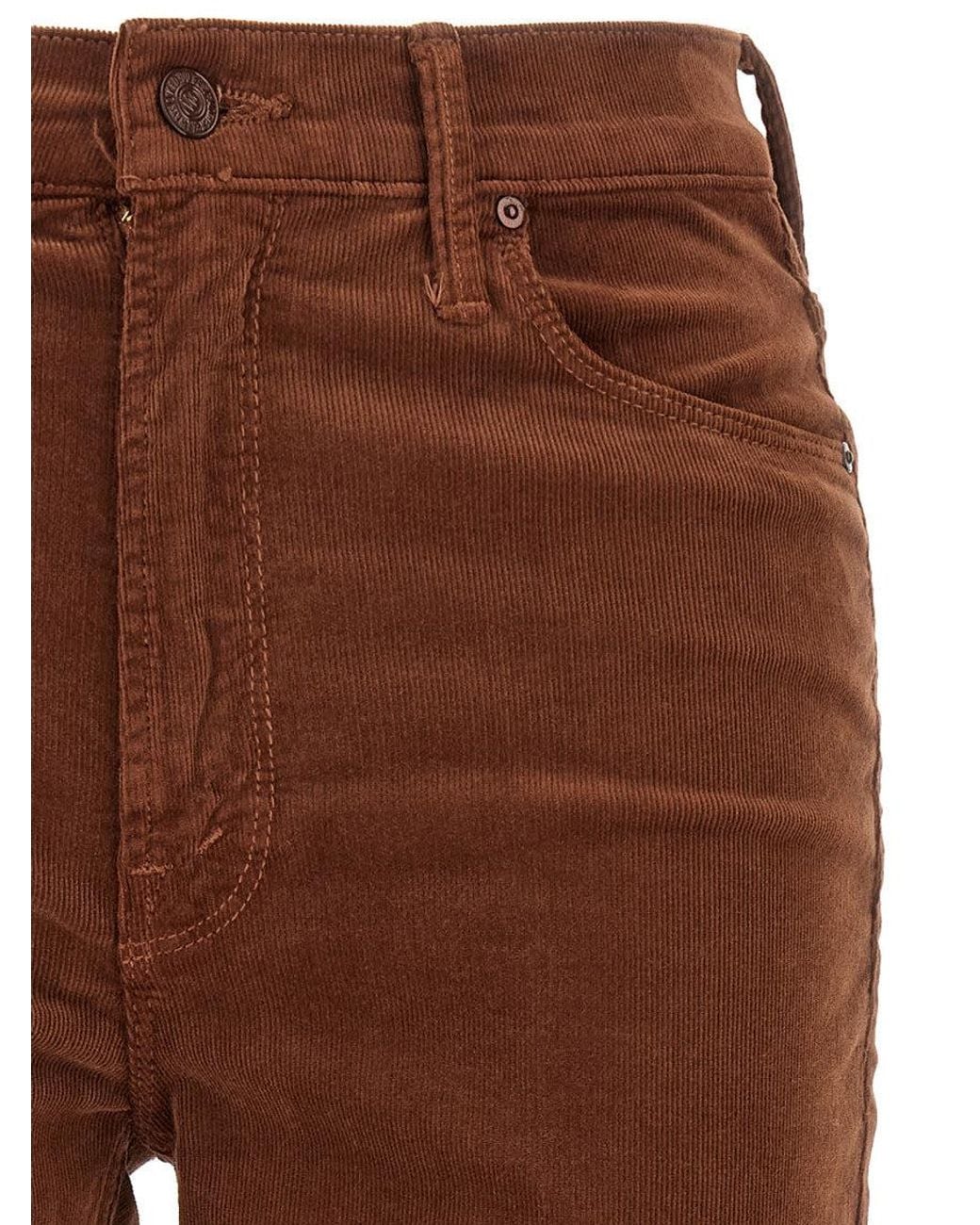 Mother Brown Dark Bootcut Mid Rise Jeans