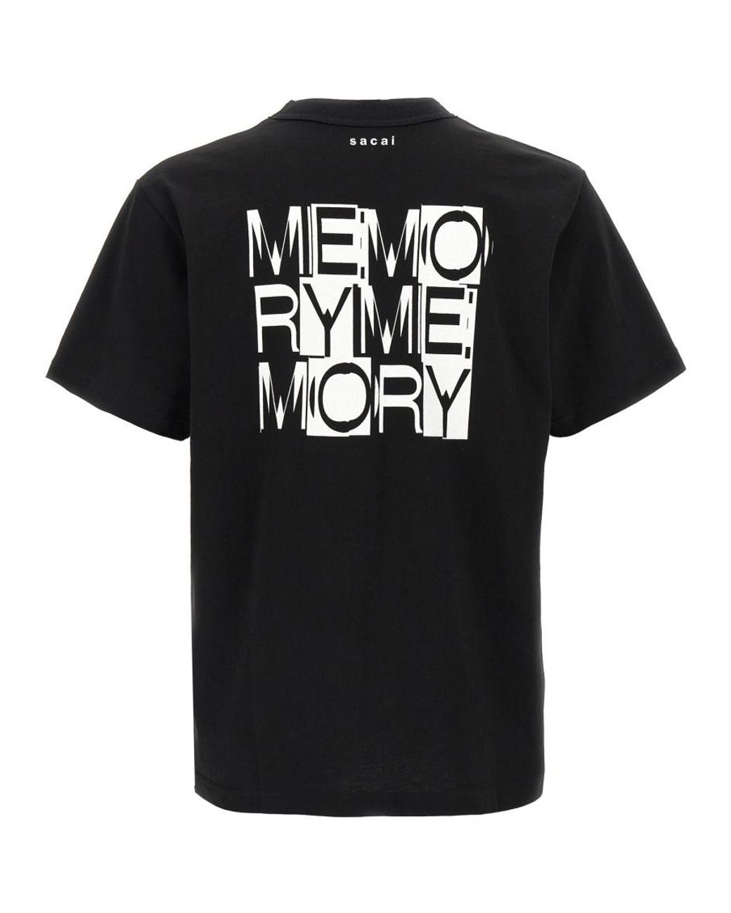 Sacai Memory T-Shirt in Black for Men | Lyst