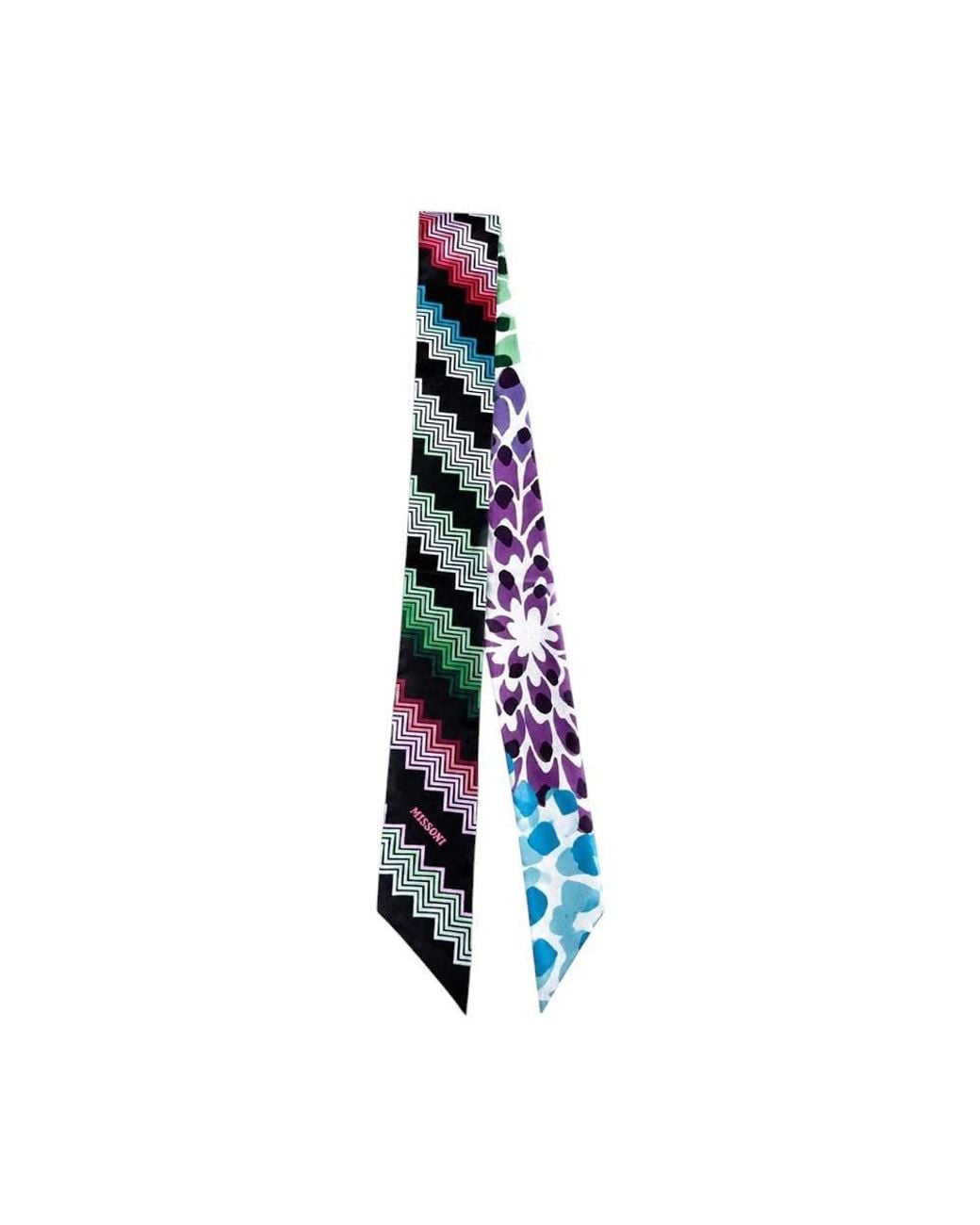 Missoni Blue Zigzag Print Bandana Scarf
