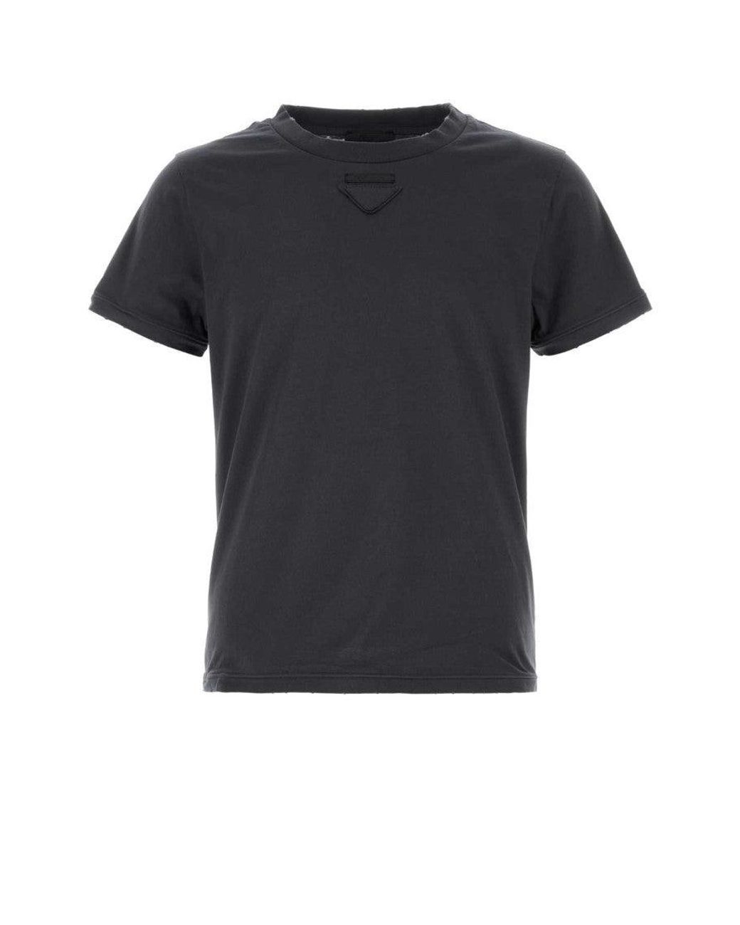 Prada Black Dar Logo T-Shirt for men