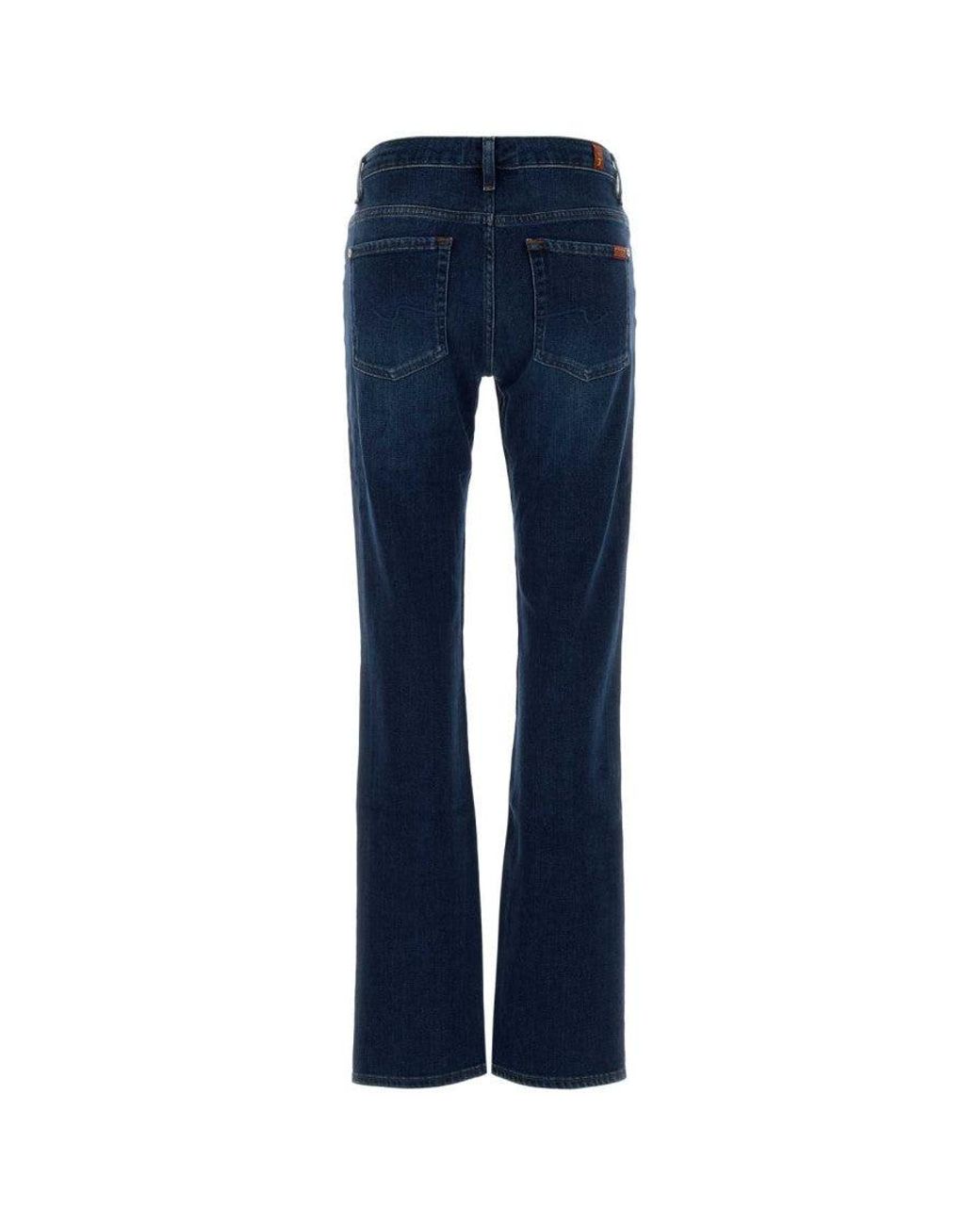 7 For All Mankind Blue Mid Rise Jeans