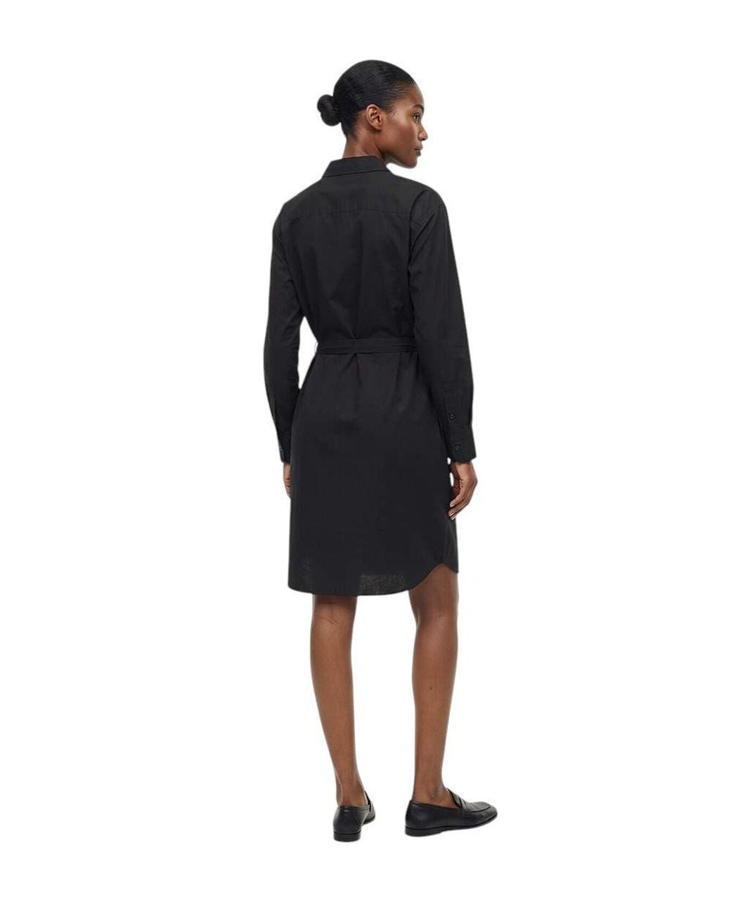 Woolrich Black Shirt Collar Mini Dress