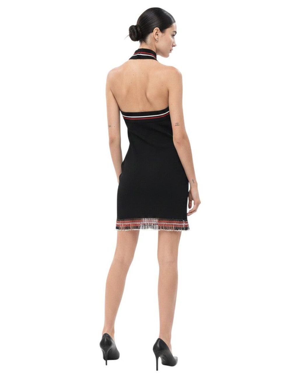 Off-White c/o Virgil Abloh Black Halter Neck Mini Dress