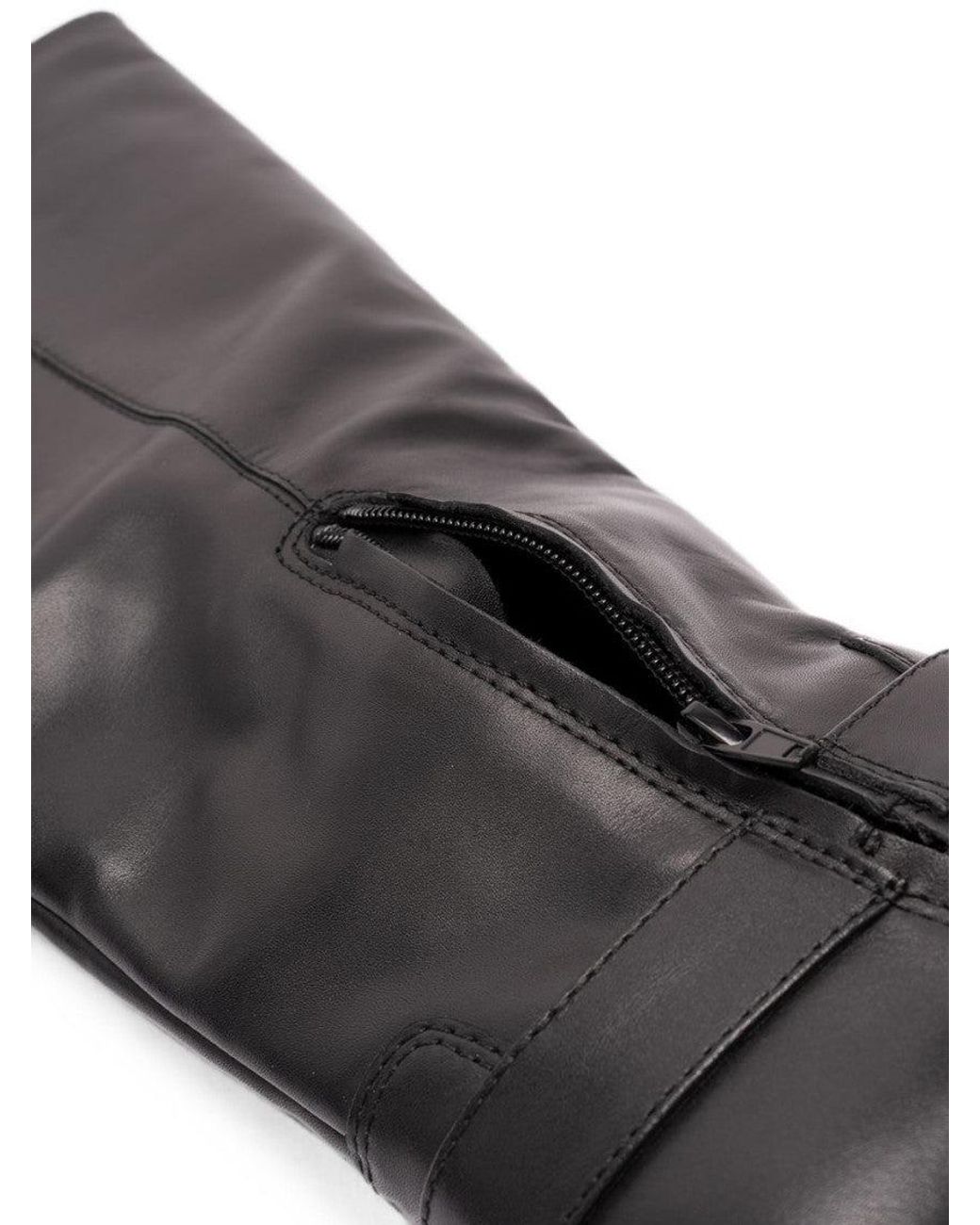 Twinset Black Logo Leather Boots