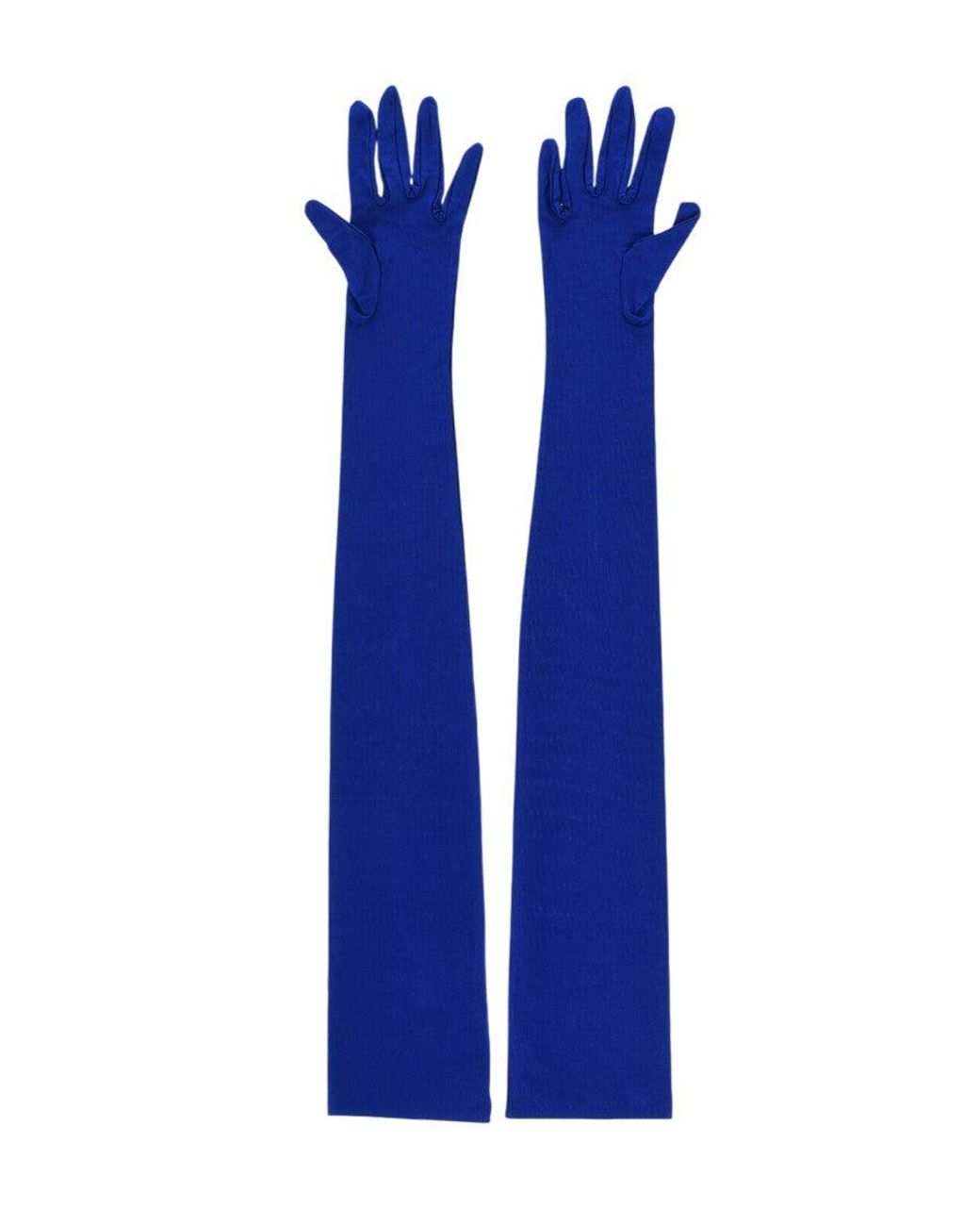 Alexandre Vauthier Blue Logo Opera Gloves