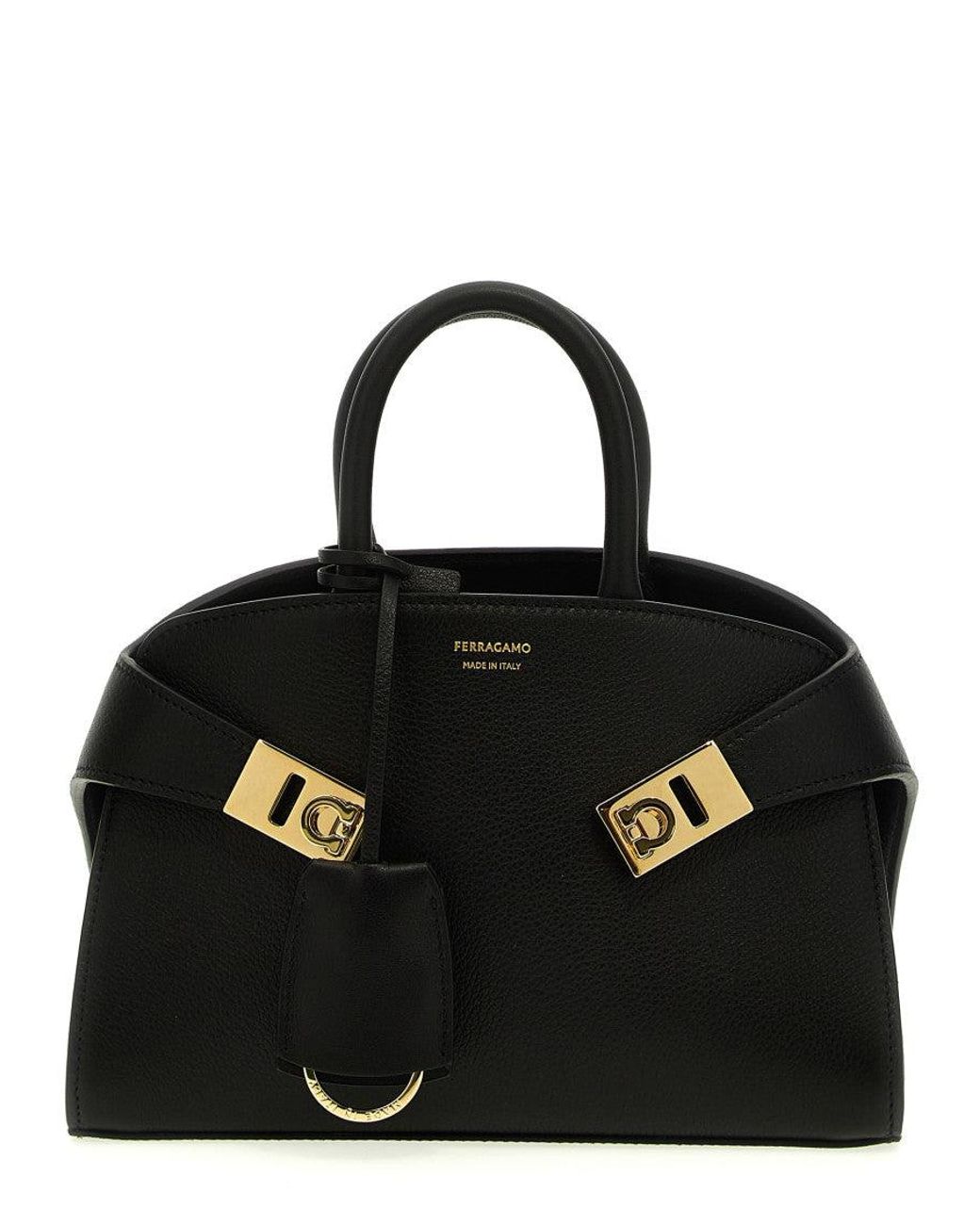 Ferragamo Black 'Hug Mini' Satchel Handbag