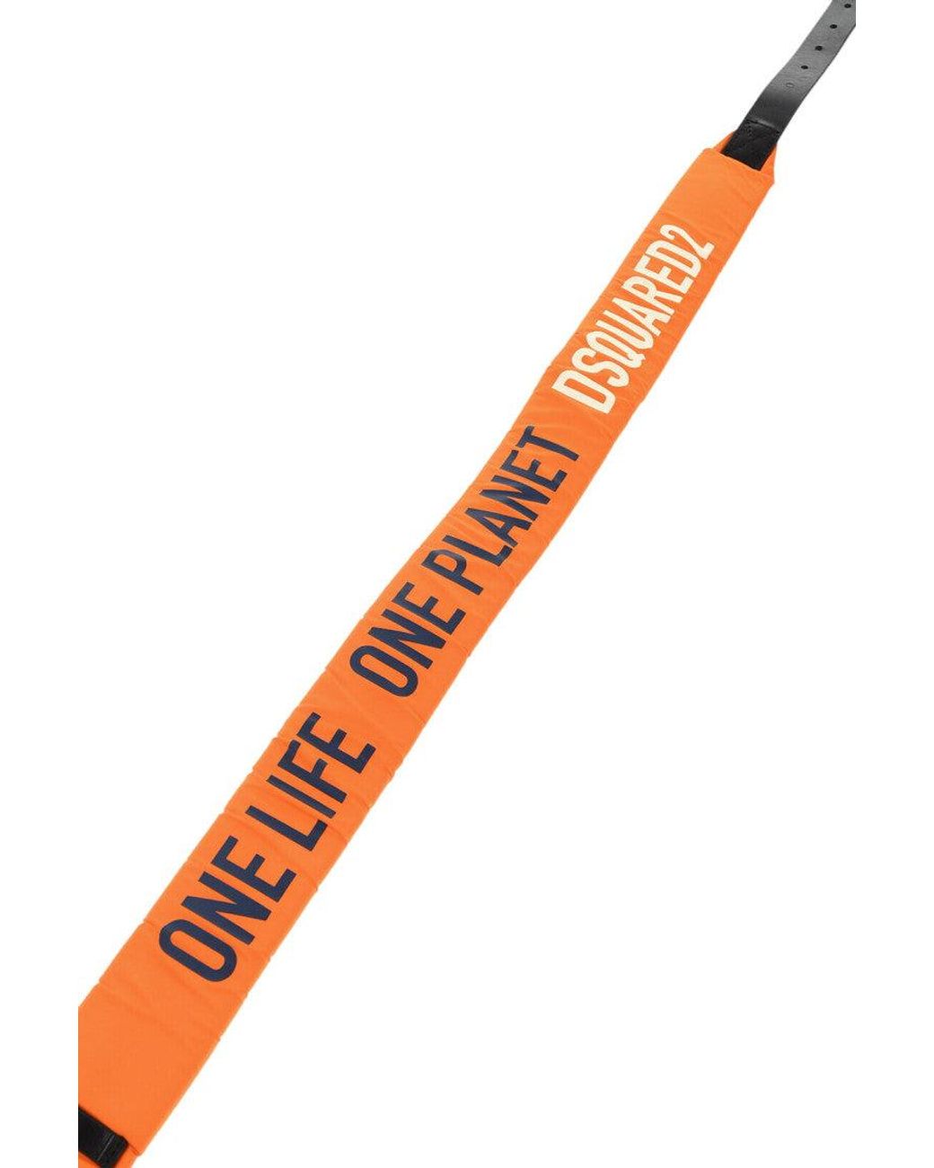 DSquared² Orange Logo Belt