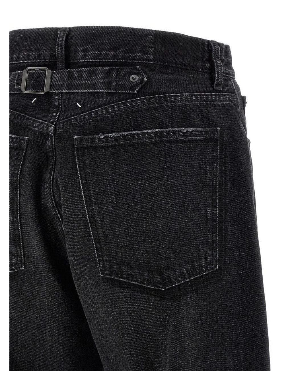 Maison Margiela Black Wide Leg Denim Jeans for men