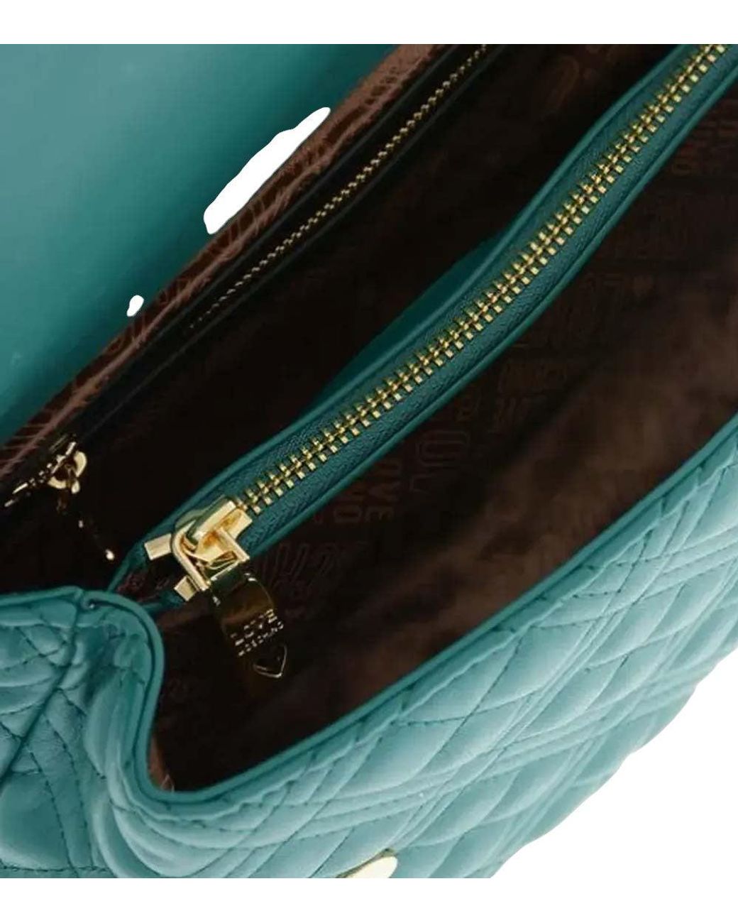 Love Moschino Green Logo Small Satchel