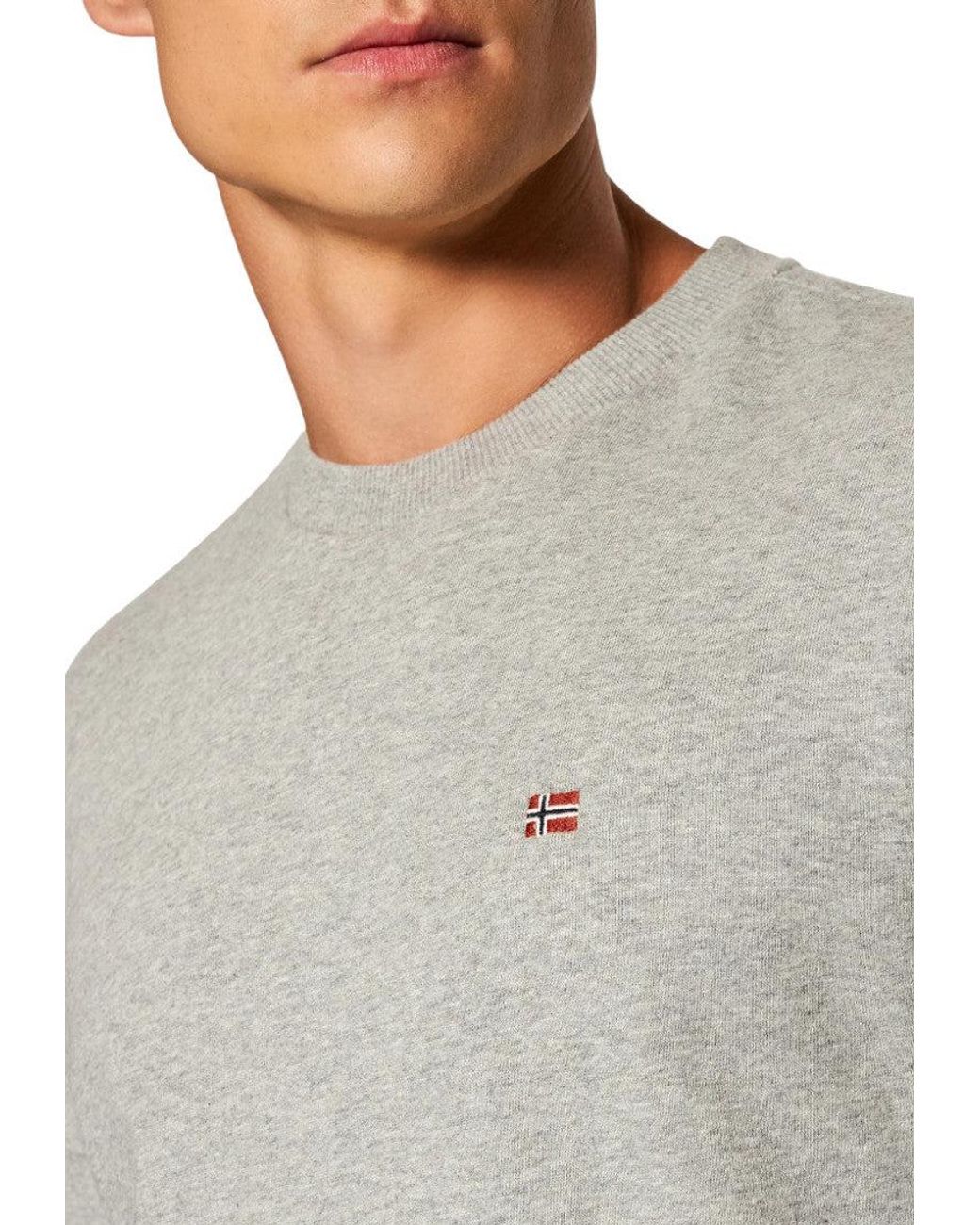 Napapijri Gray Crew Neck Sweatshirt for men